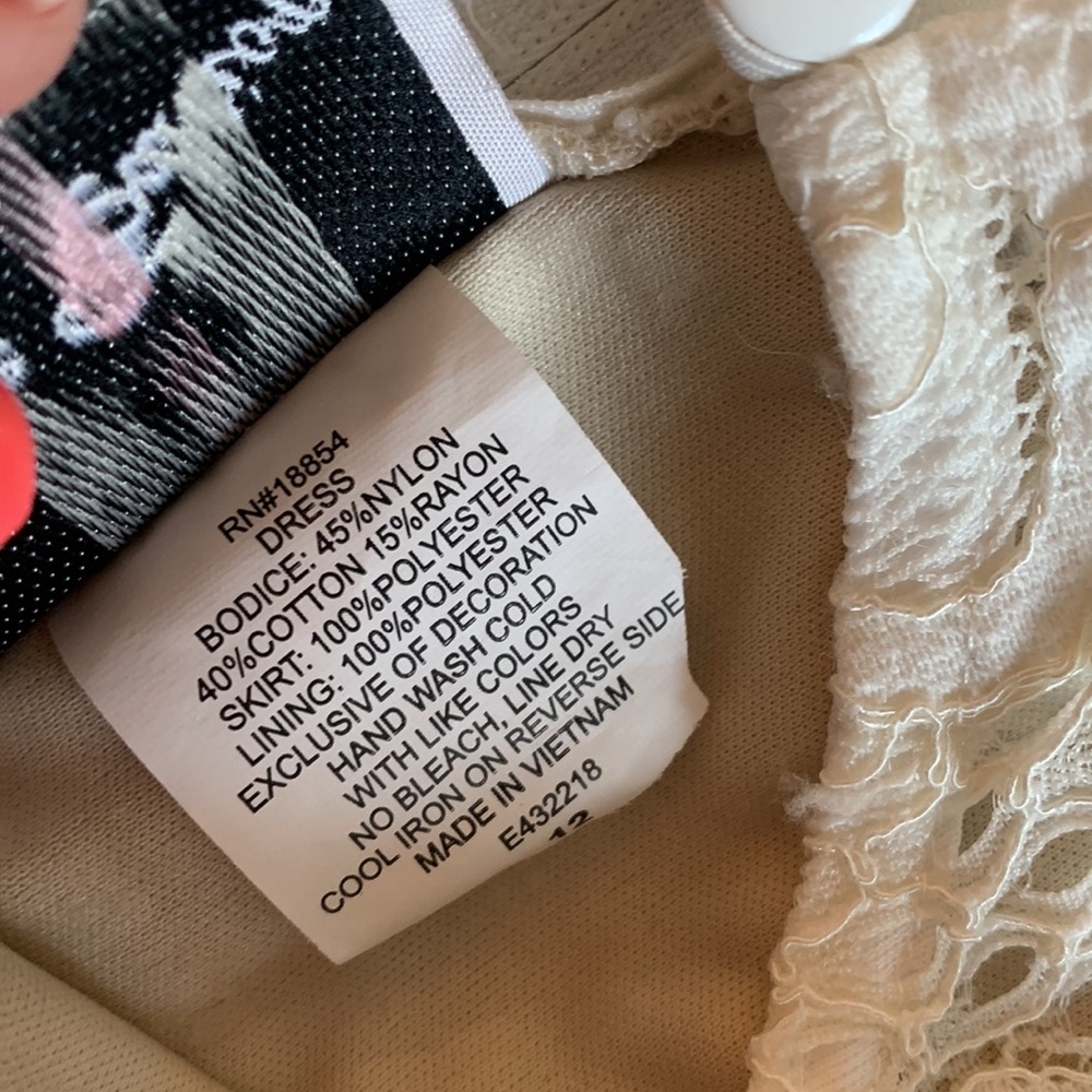 Rare Editions 12 Lace Overlay Dress EUC Cream Blush Color Special Occasion - Picture 16 of 17